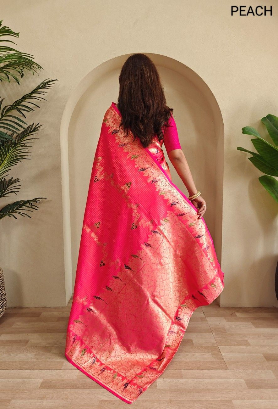 Premium Benarasi Mushro Satin Silk