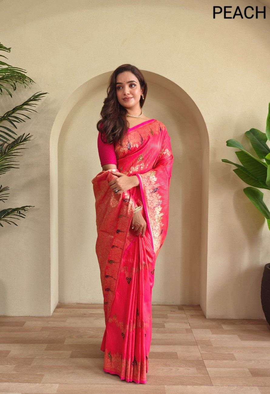 Premium Benarasi Mushro Satin Silk
