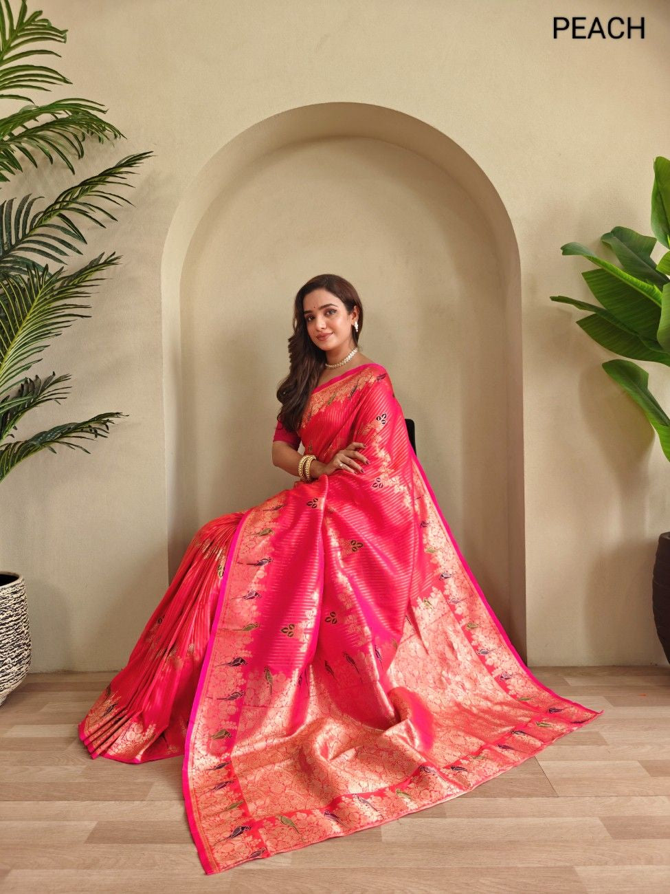 Premium Benarasi Mushro Satin Silk