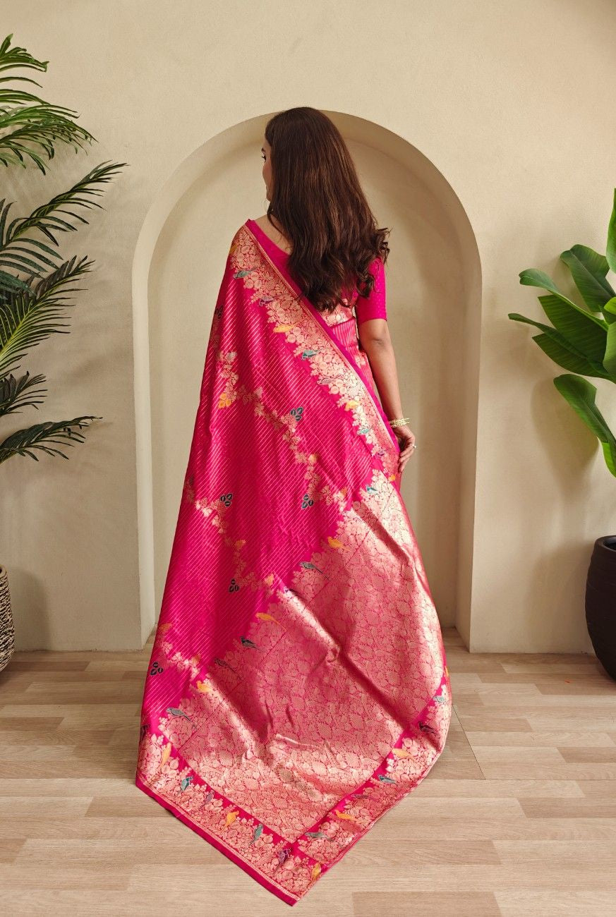 Premium Benarasi Mushro Satin Silk