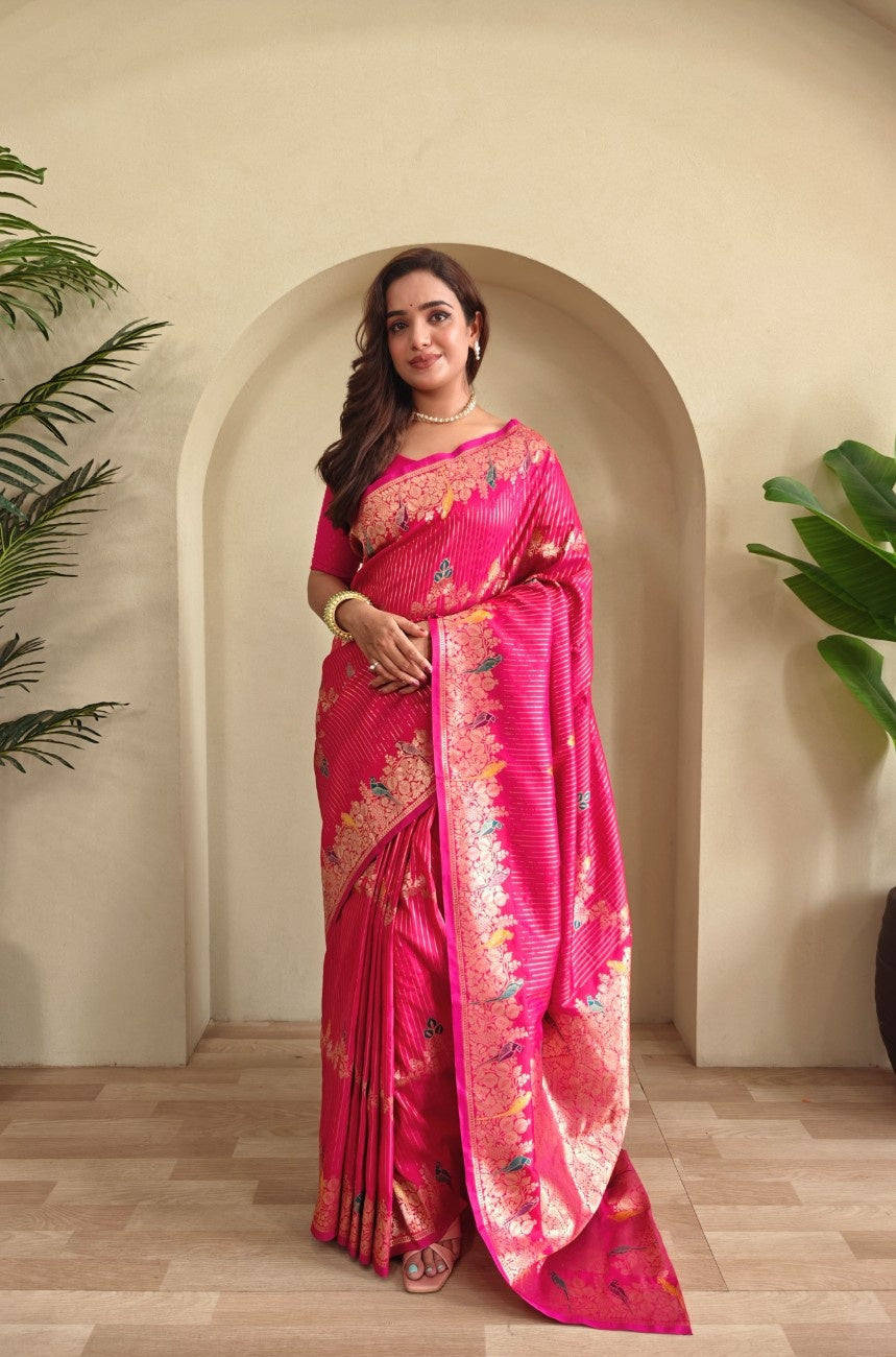 Premium Benarasi Mushro Satin Silk
