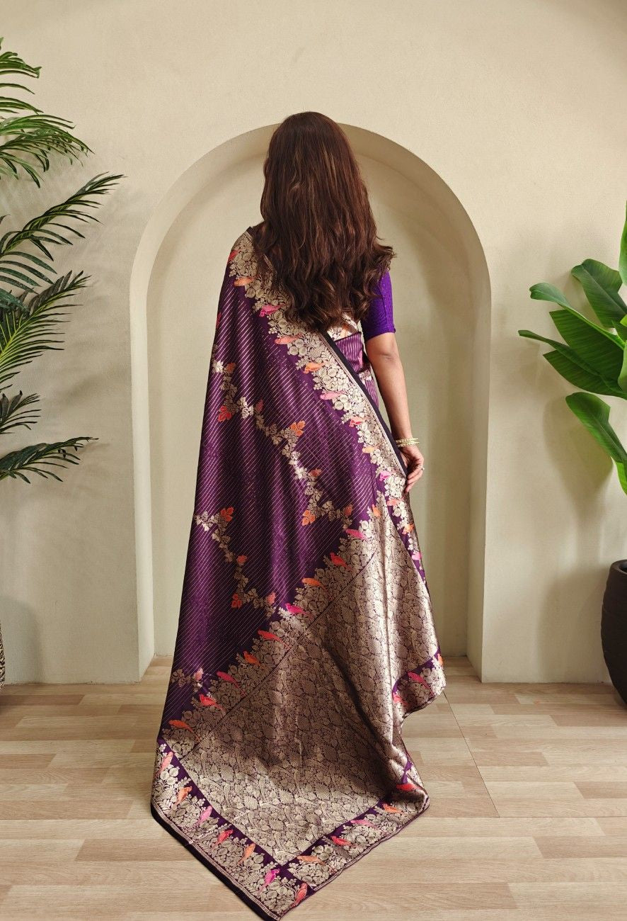 Premium Benarasi Mushro Satin Silk