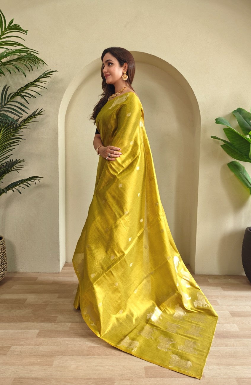 Premium Zari Tissue Weaving Saree
