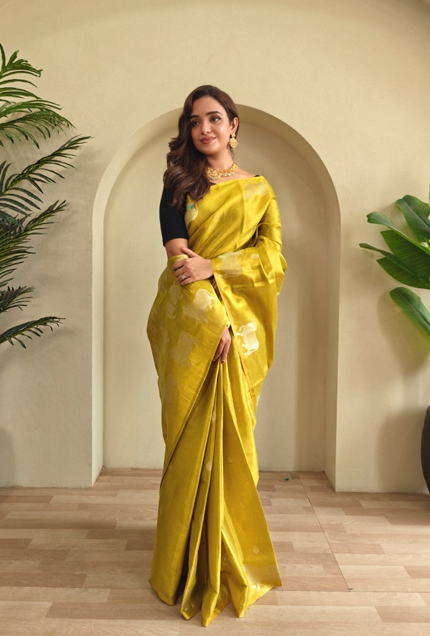 Premium Zari Tissue Weaving Saree