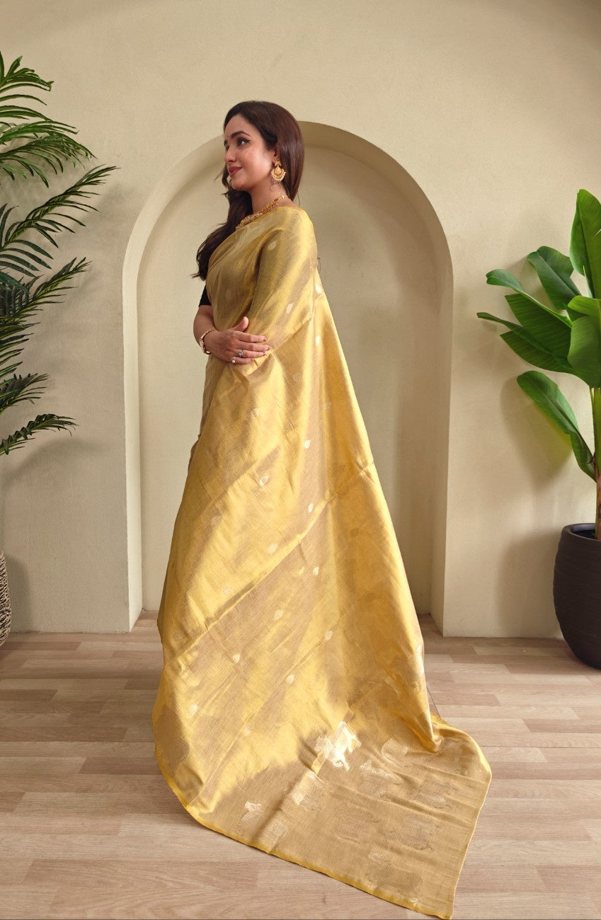 Premium Zari Tissue Weaving Saree