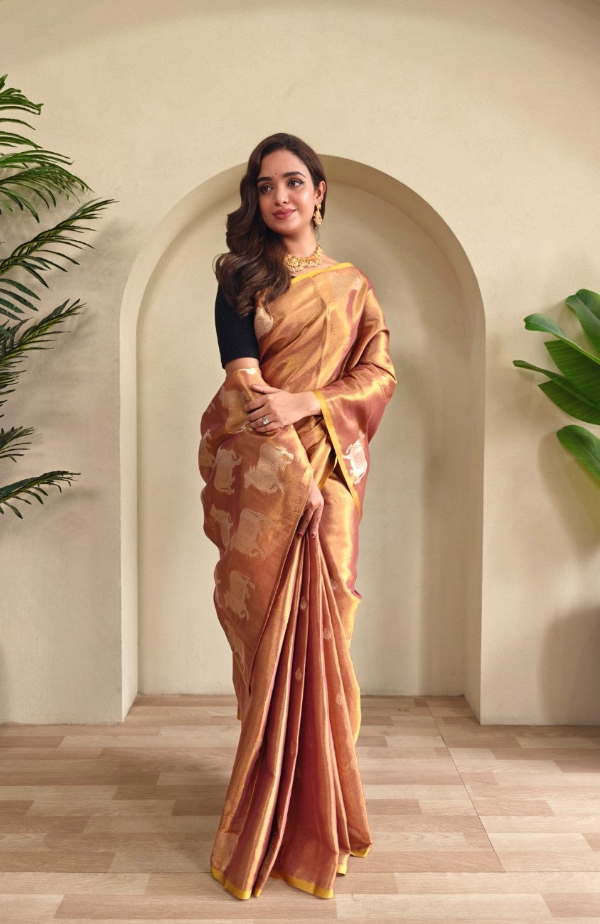 Premium Zari Tissue Weaving Saree