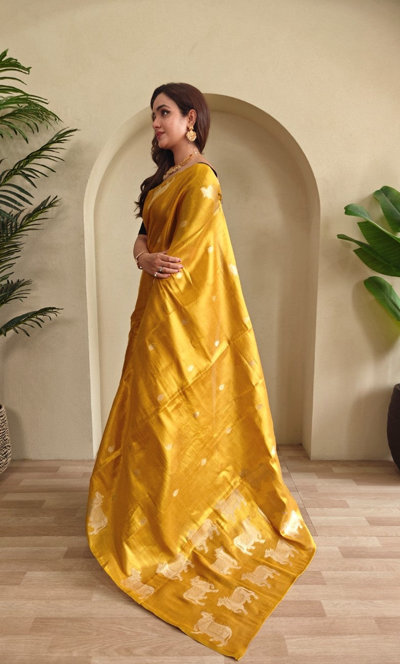 Premium Zari Tissue Weaving Saree