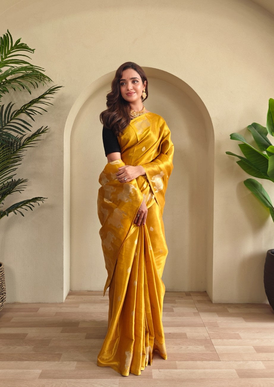 Premium Zari Tissue Weaving Saree