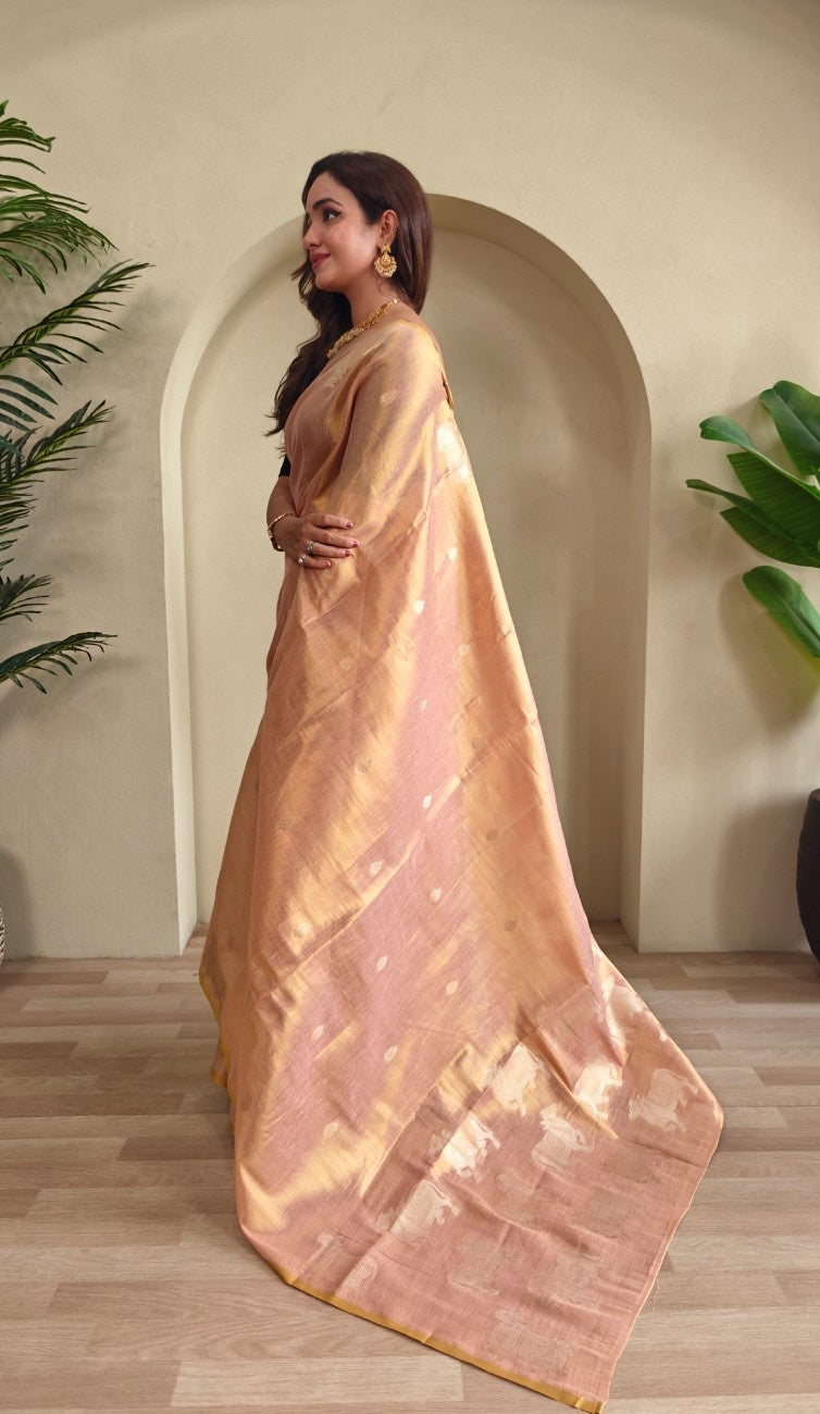 Premium Zari Tissue Weaving Saree