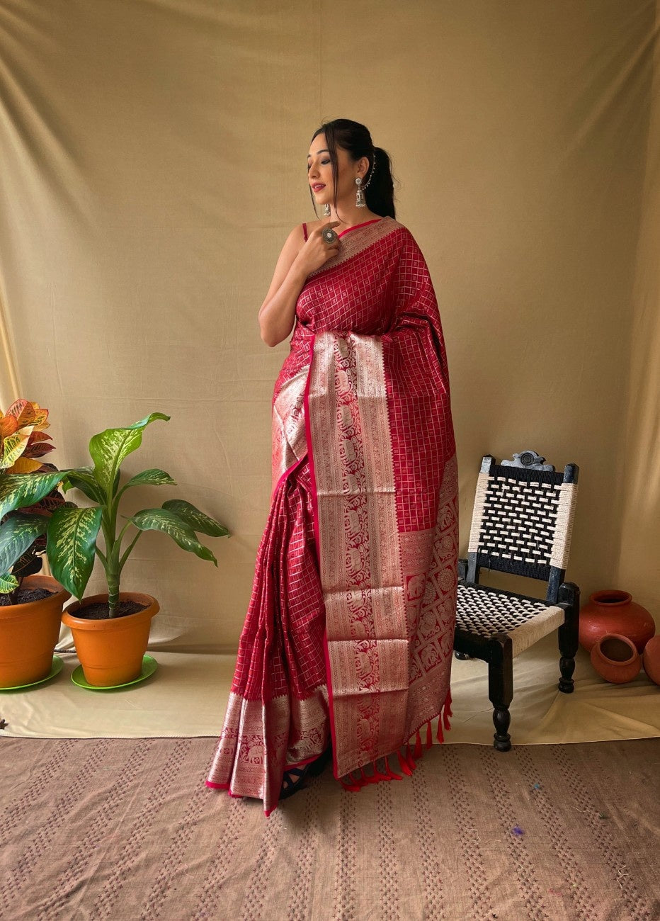  Pure Silk Saree with rich pallu and attractive border