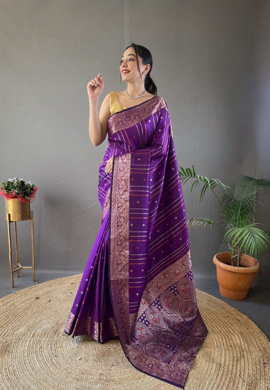 Pure Silk Saree With Lining Zari Weaving Design