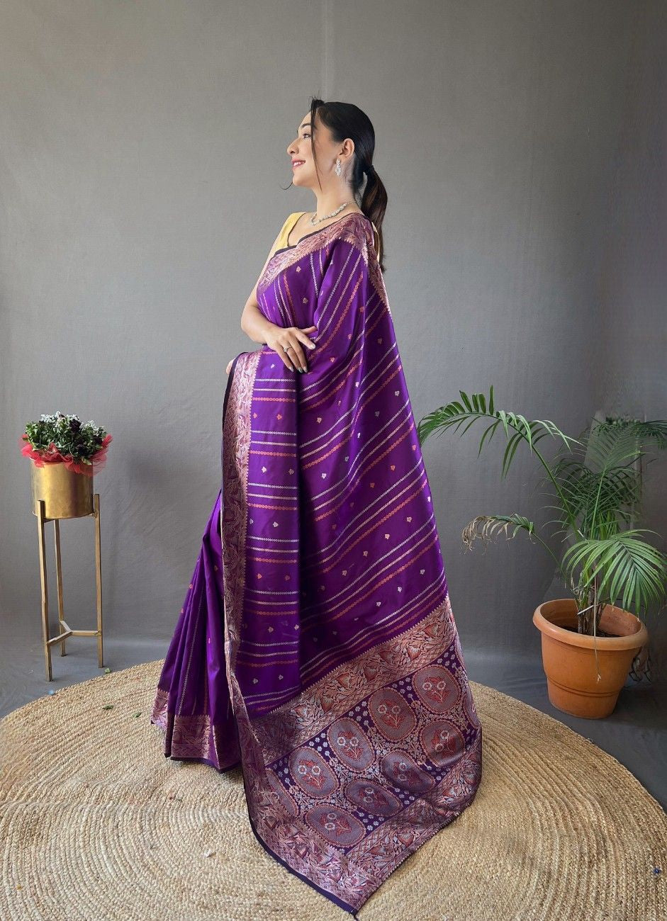 Pure Silk Saree With Lining Zari Weaving Design