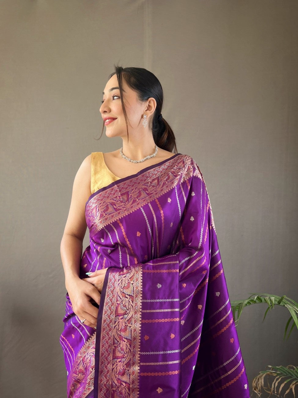 Pure Silk Saree With Lining Zari Weaving Design