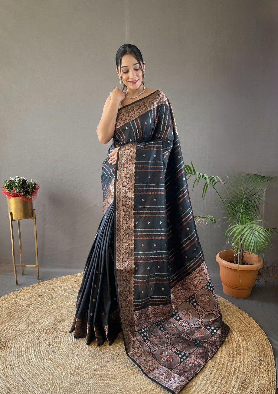 Pure Silk Saree With Lining Zari Weaving Design