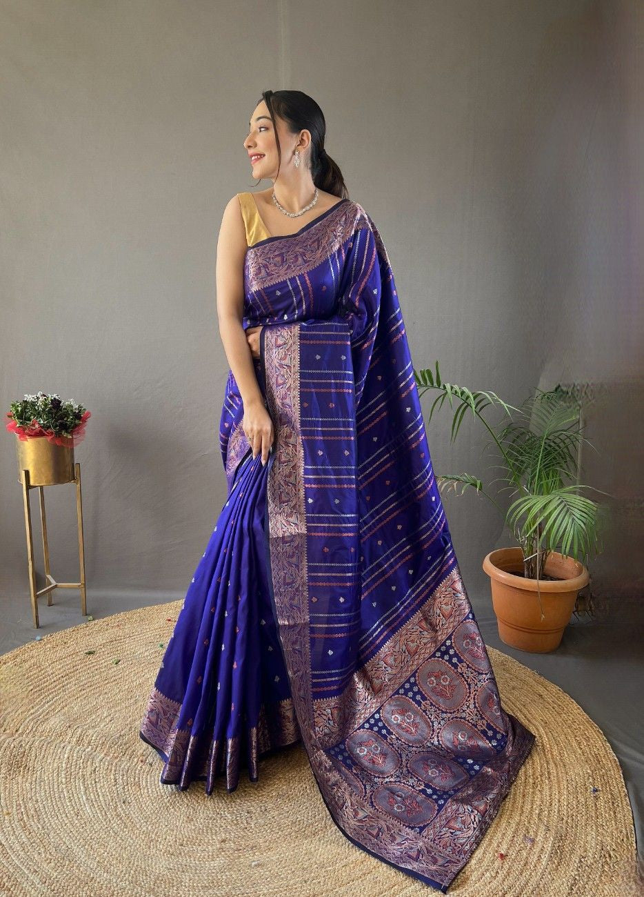 Pure Silk Saree With Lining Zari Weaving Design
