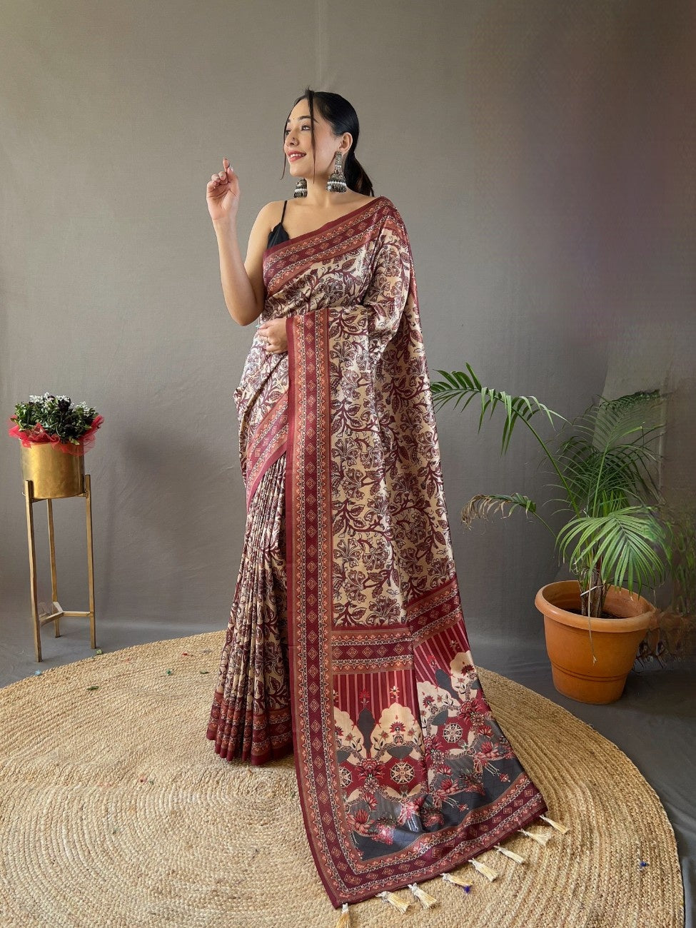 Pure Silk Saree With Digital Print