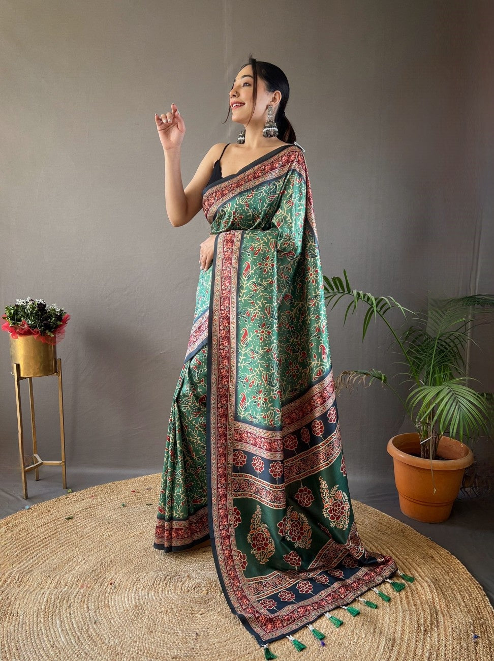 Pure Silk Saree With Digital Print