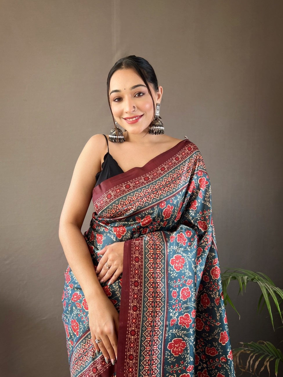 Pure Silk Saree With Digital Print