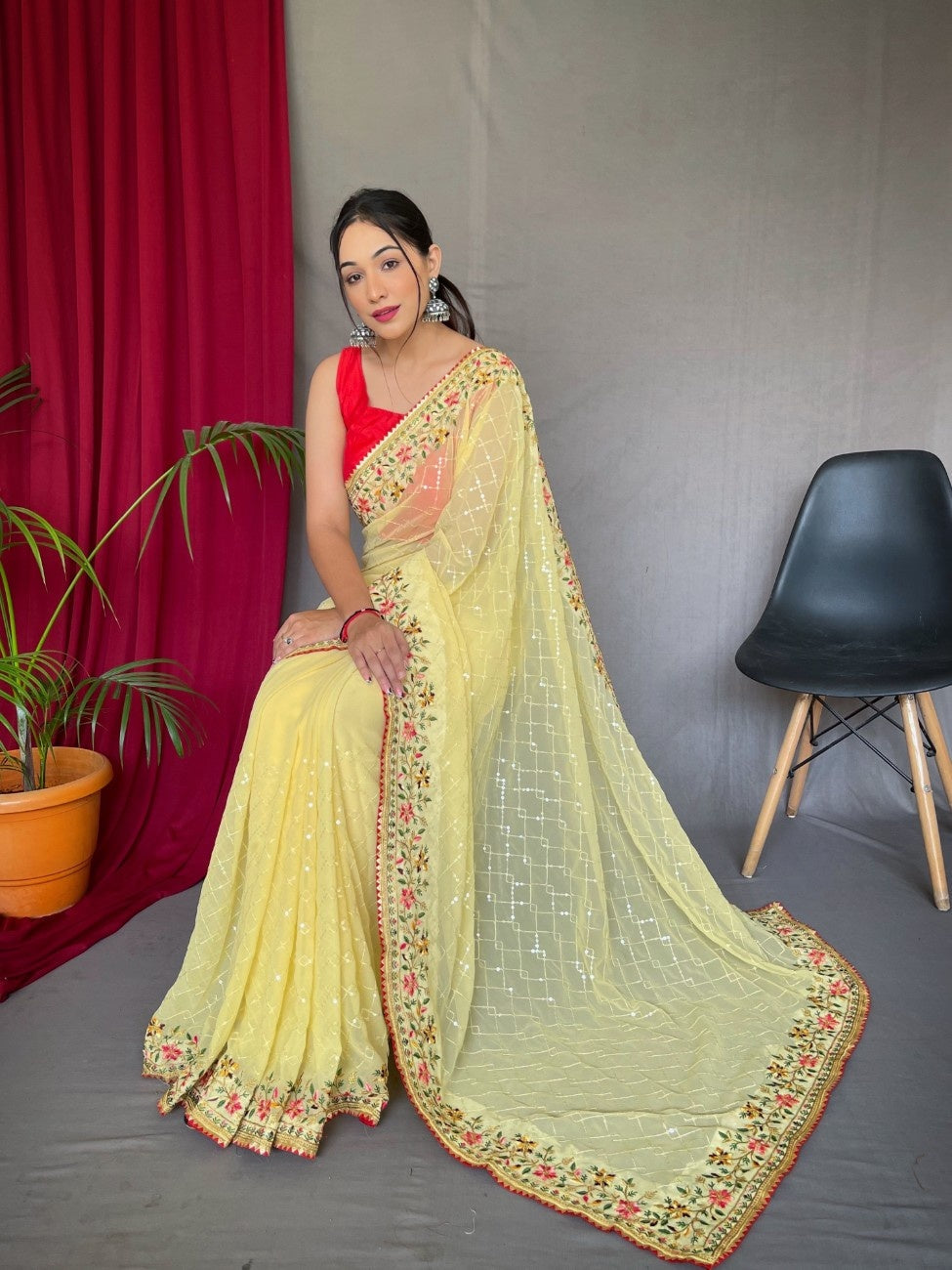 Pure Georgate Saree