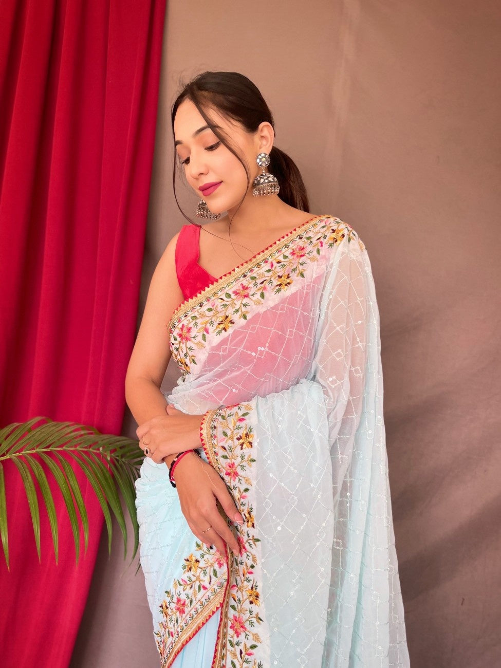 Pure Georgate Saree