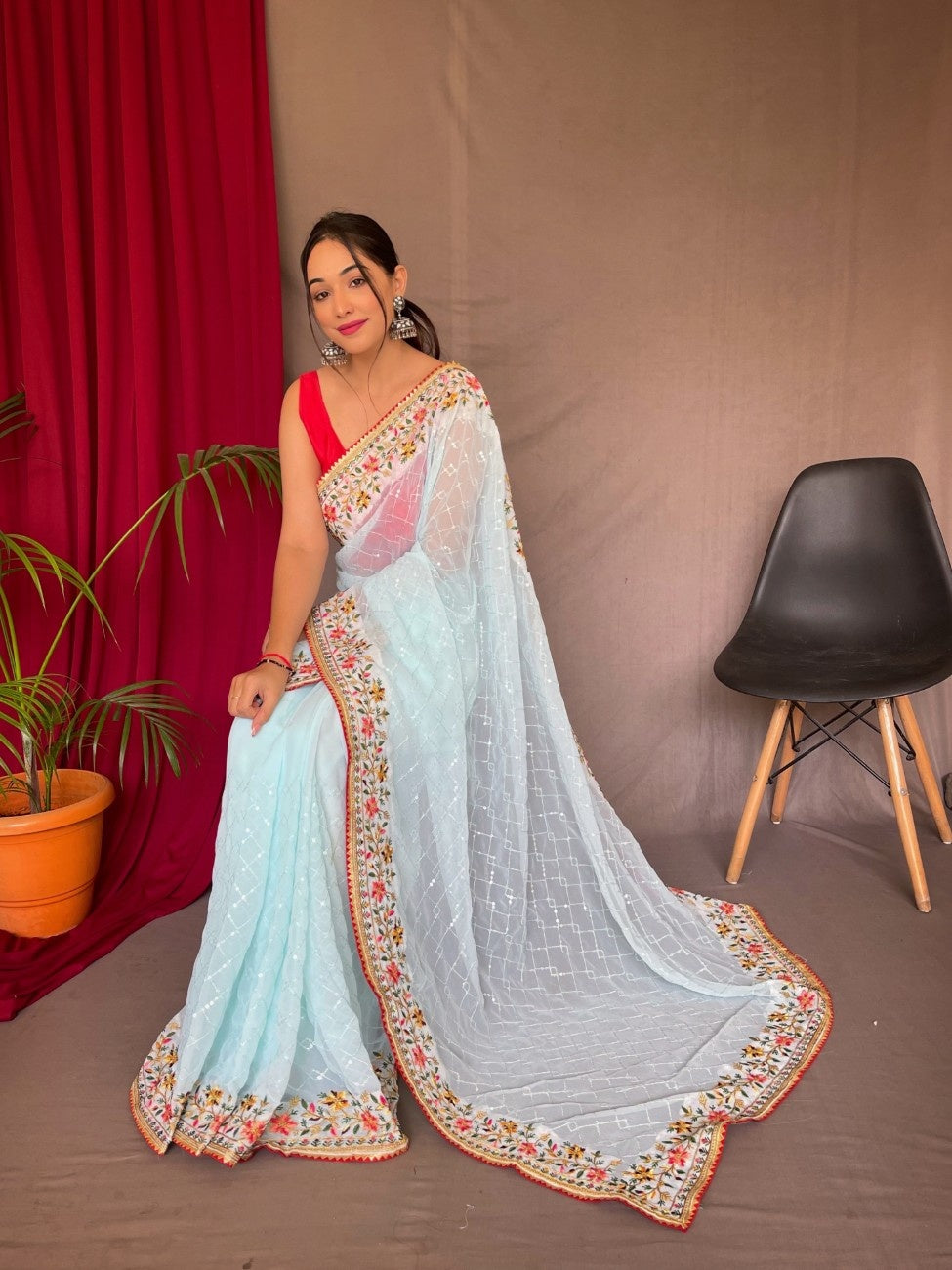 Pure Georgate Saree