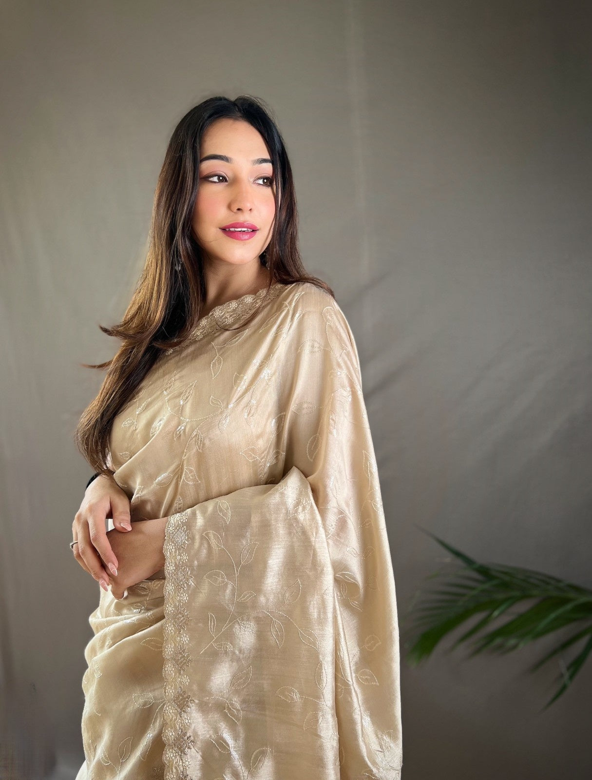 Premium Pure Ruhi Silk Saree with All-over jal work