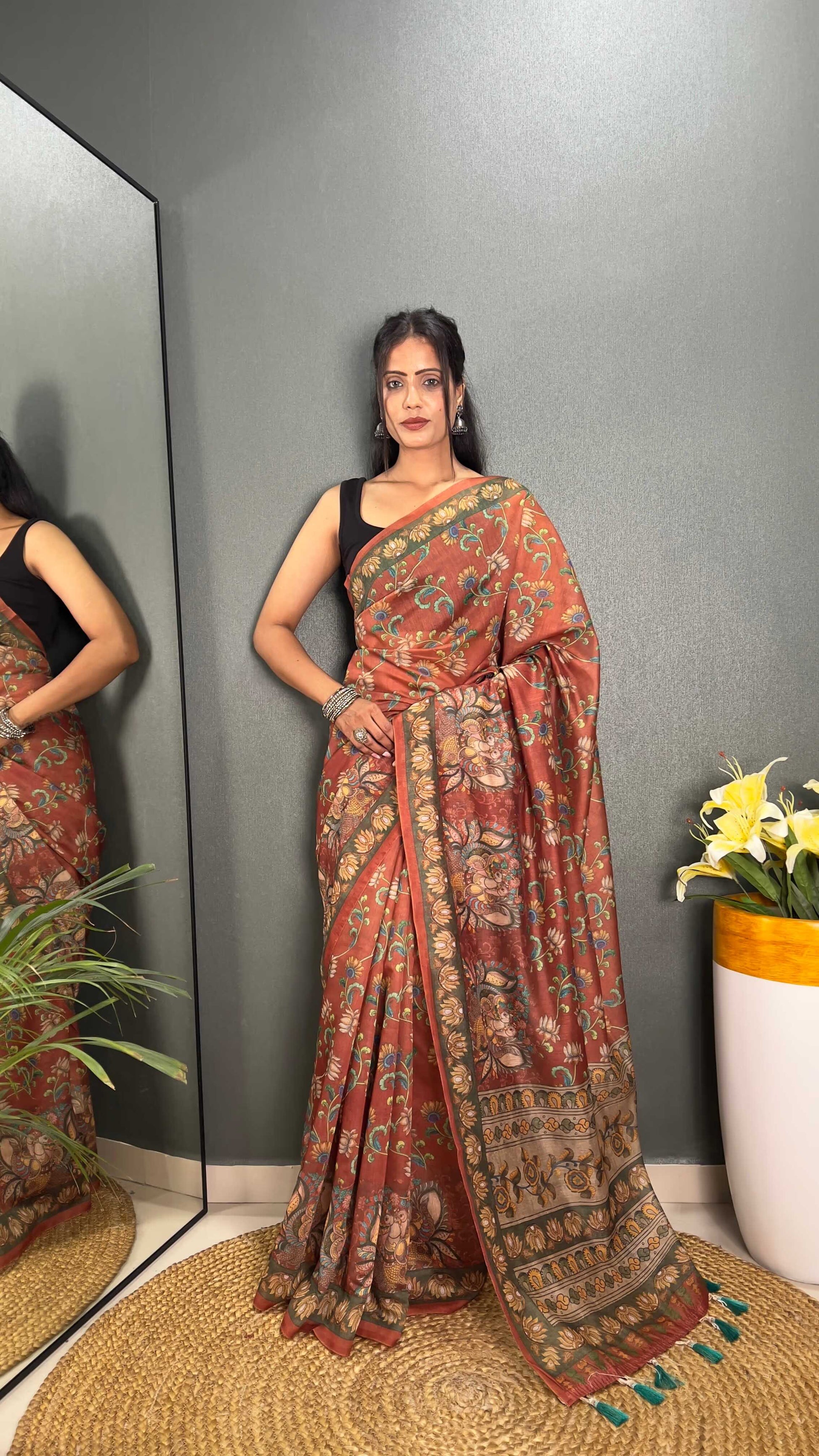 Premium Hand-Crafted Chanderi Cotton Saree