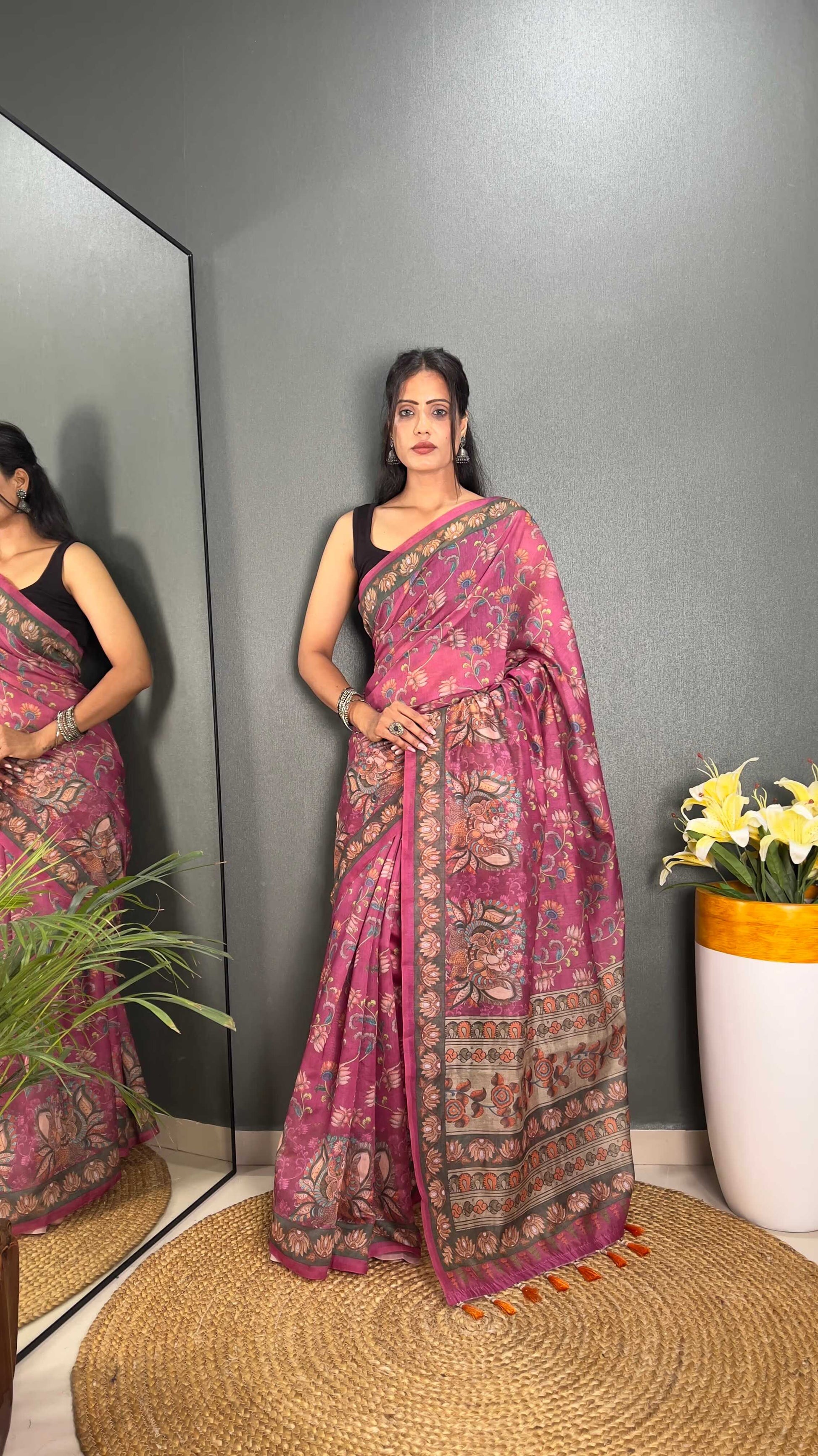 Premium Hand-Crafted Chanderi Cotton Saree