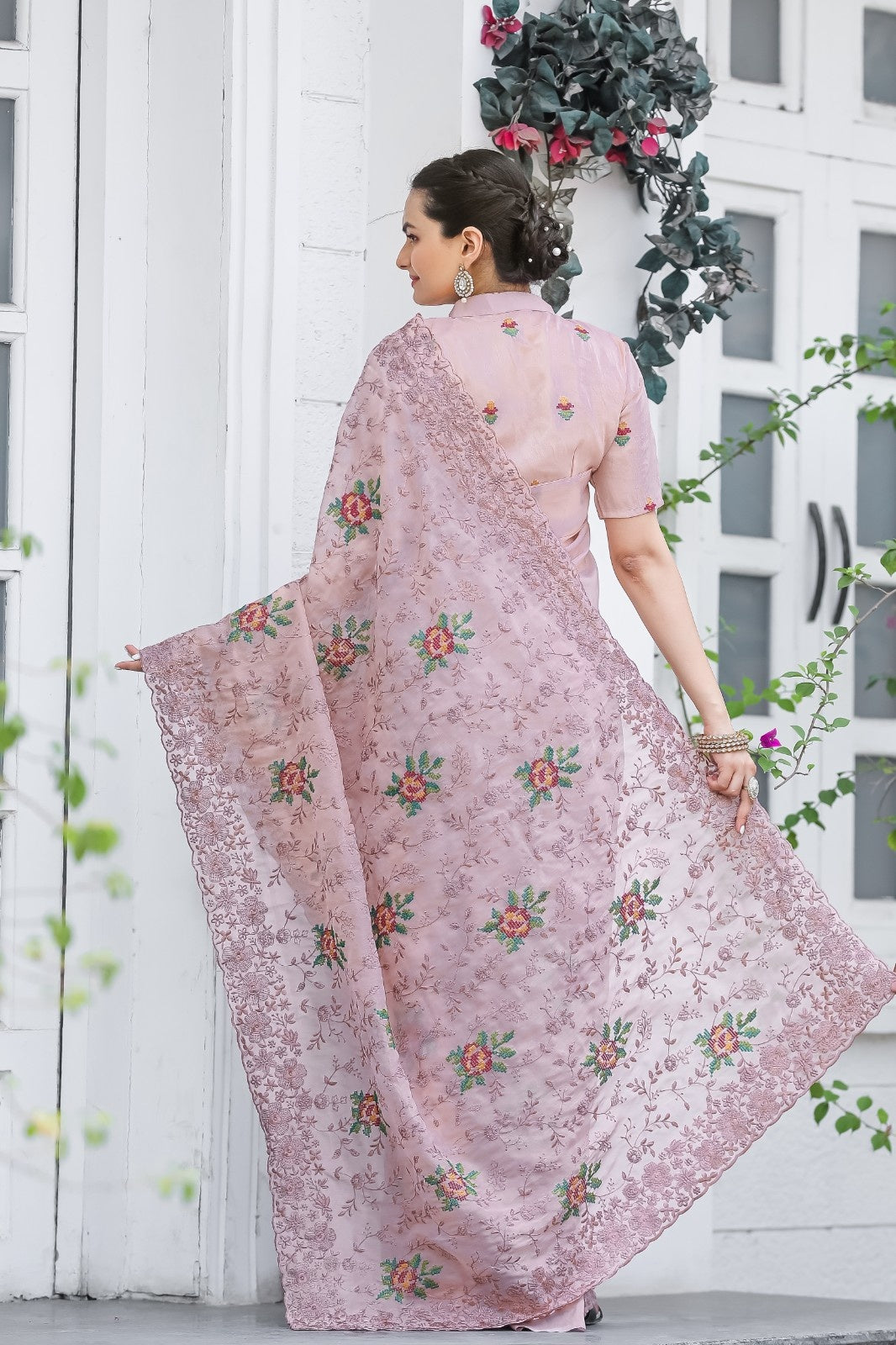 Pure Shiny Zari Chiffon Saree