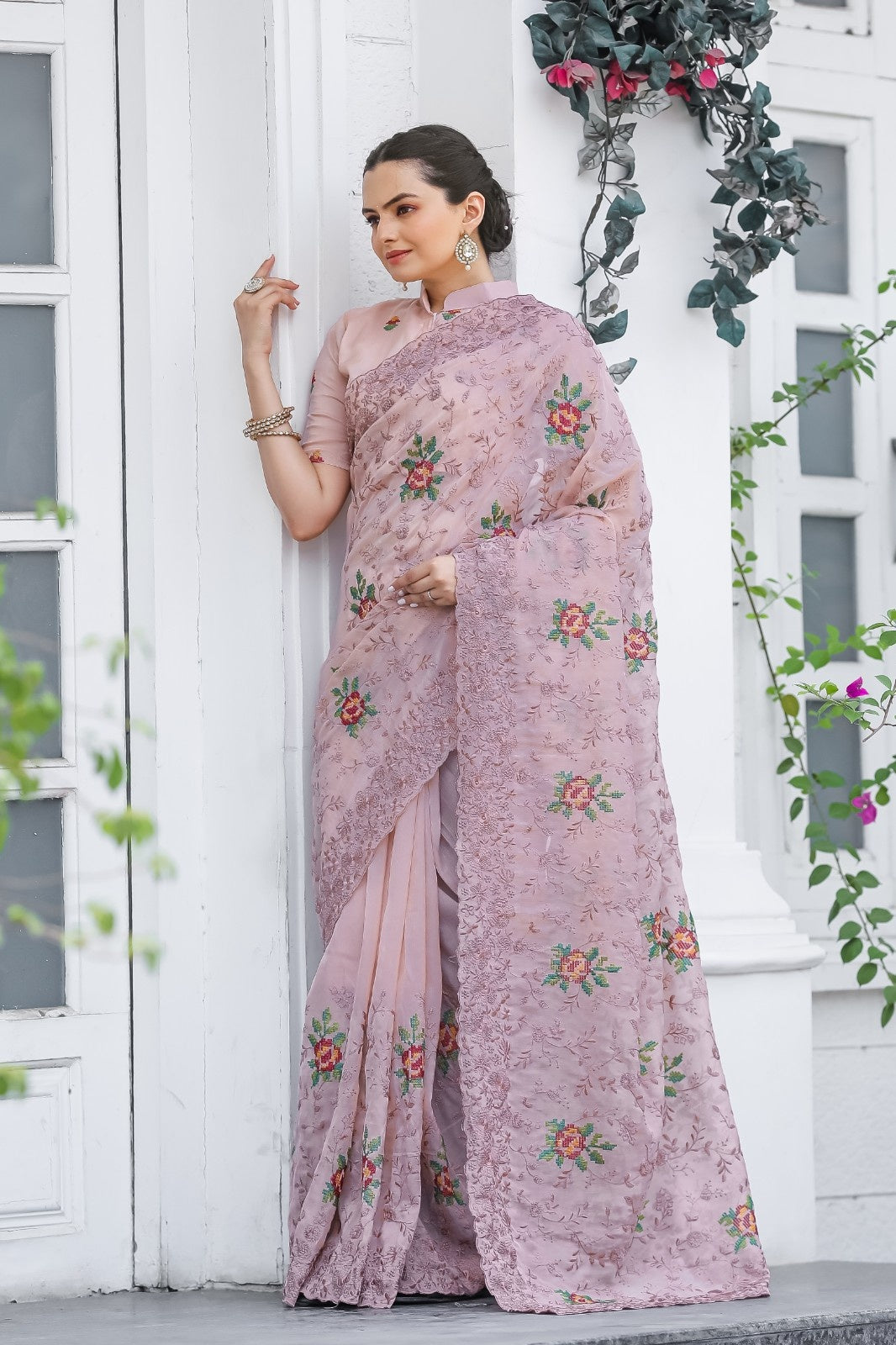 Pure Shiny Zari Chiffon Saree