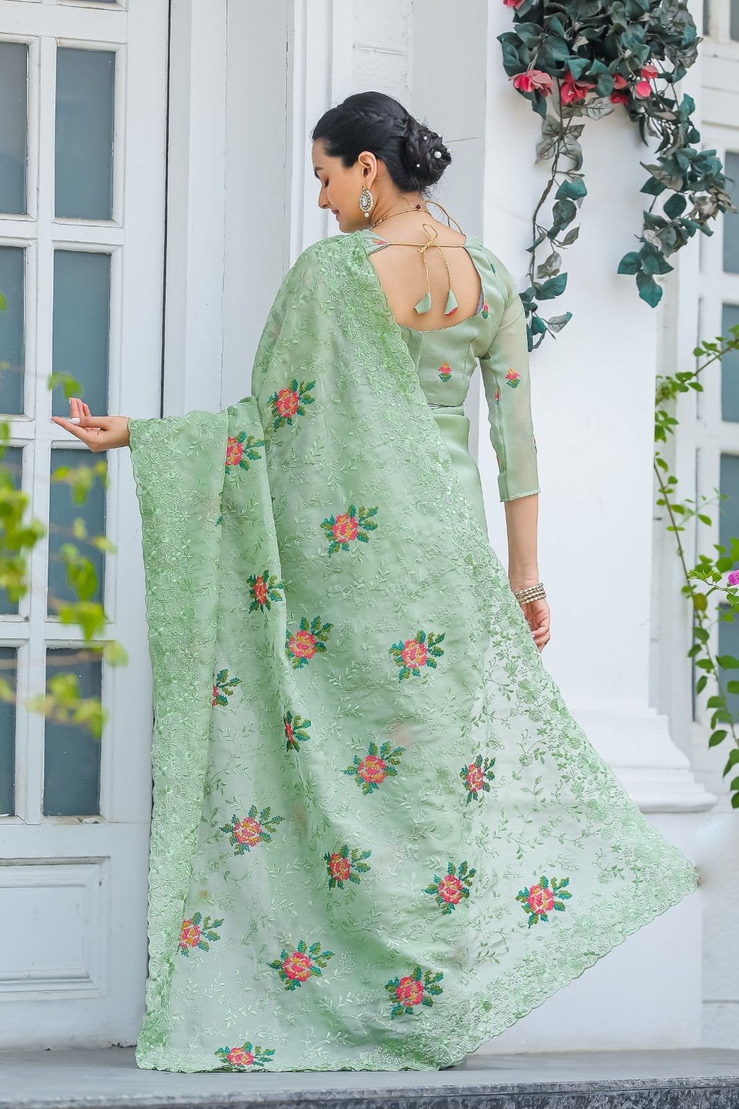 Pure Shiny Zari Chiffon Saree