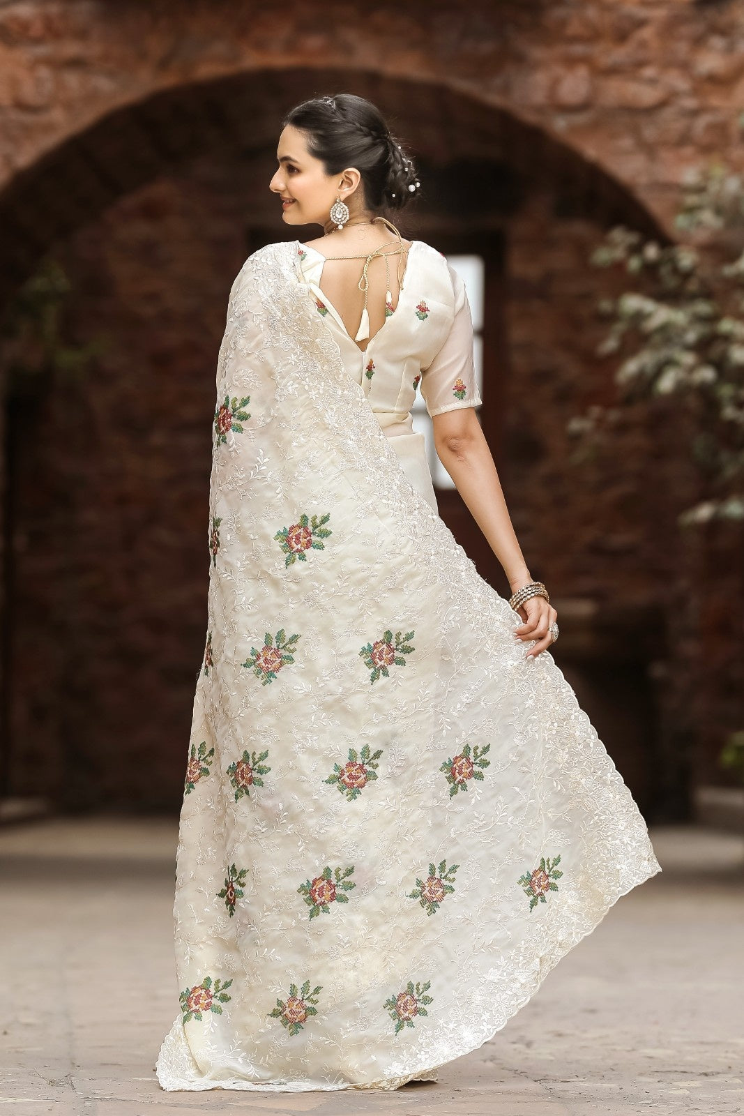 Pure Shiny Zari Chiffon Saree