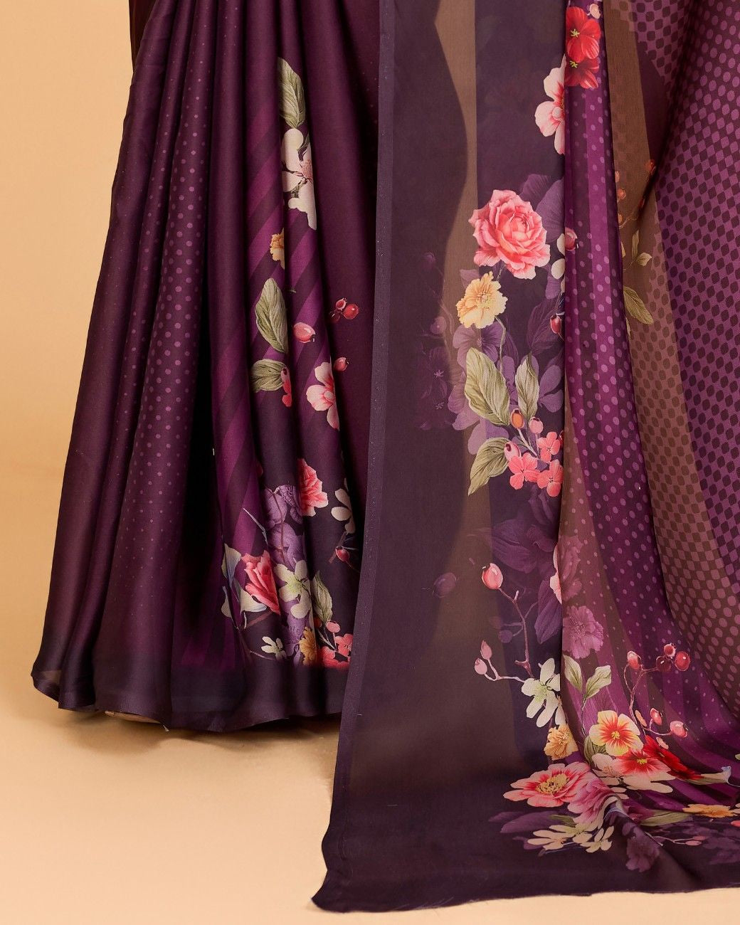 Georgette Saree with Elegant Floral Print
