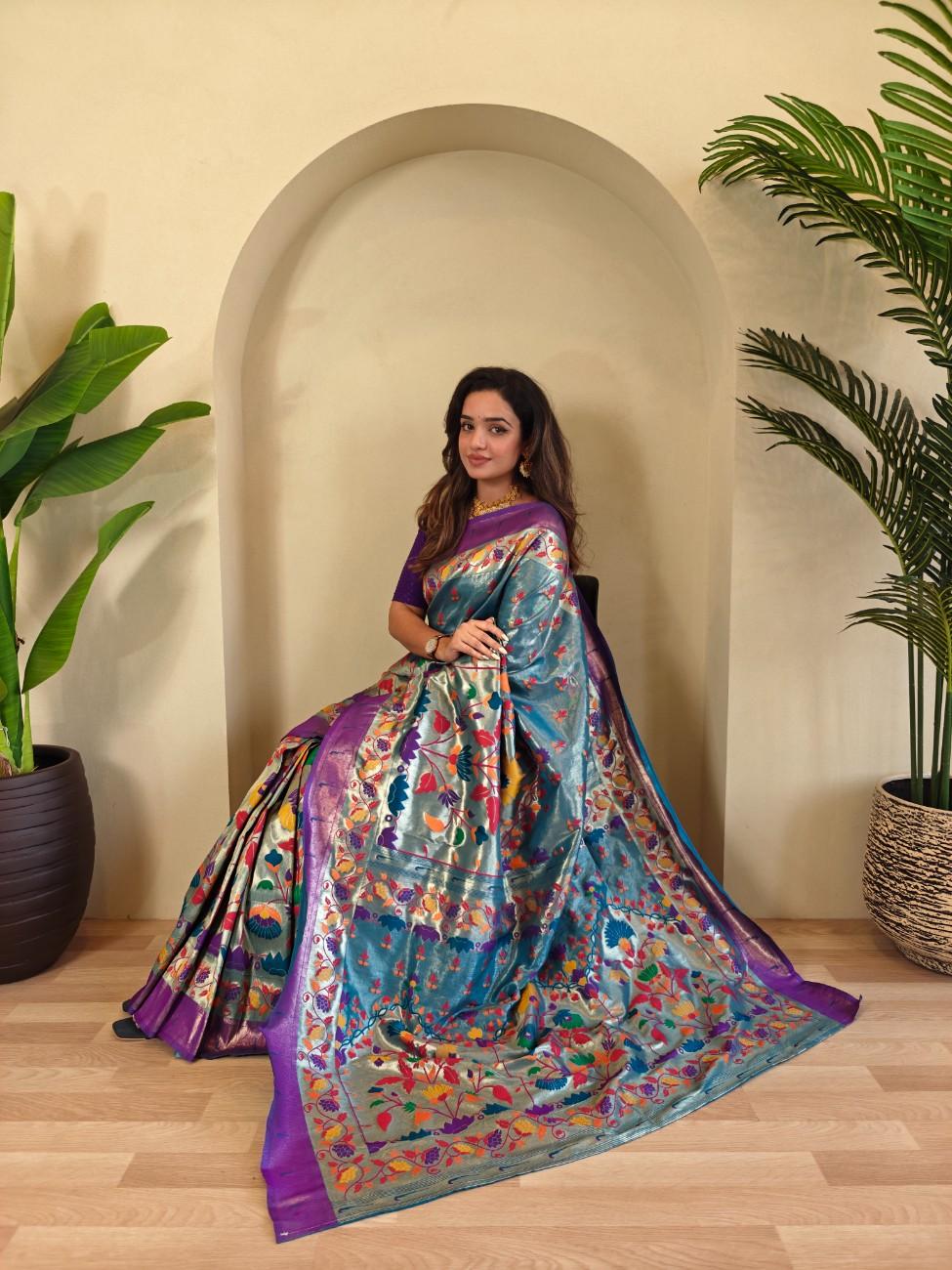 Designer Paithani Weaving sarees