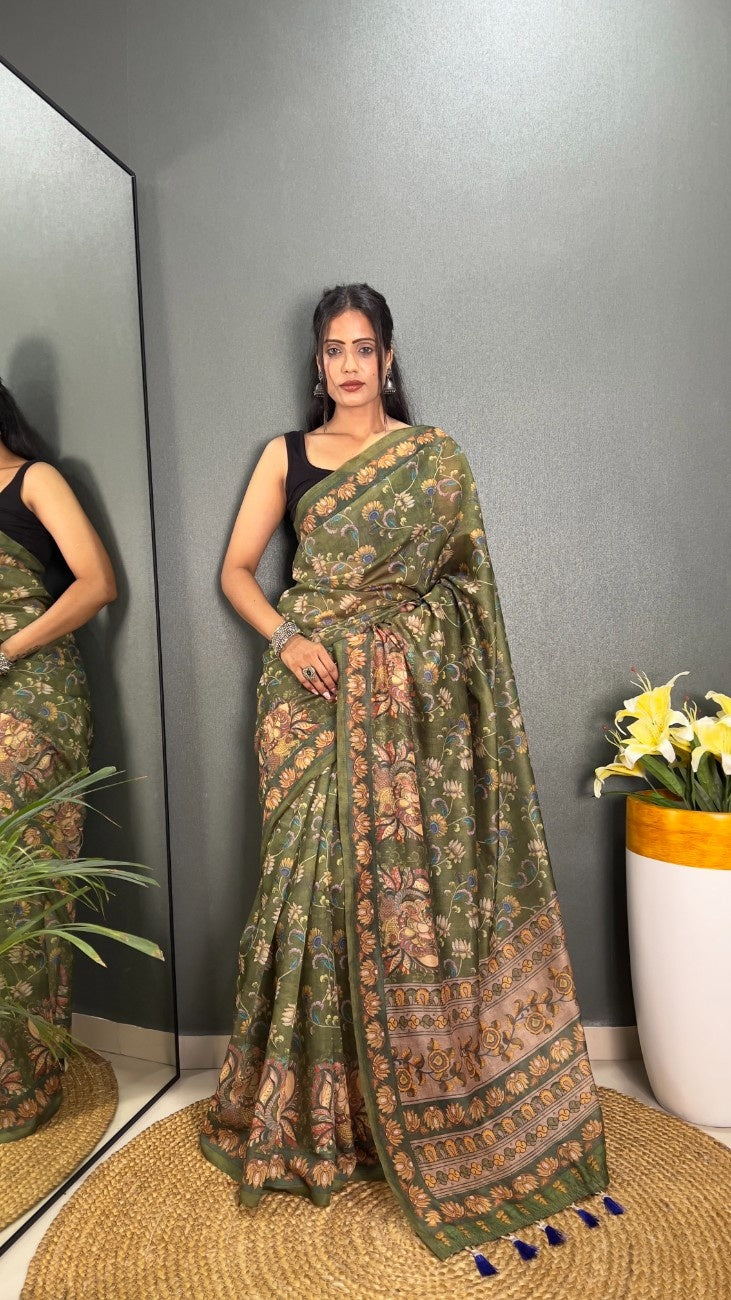 Premium Hand-Crafted Chanderi Cotton Saree
