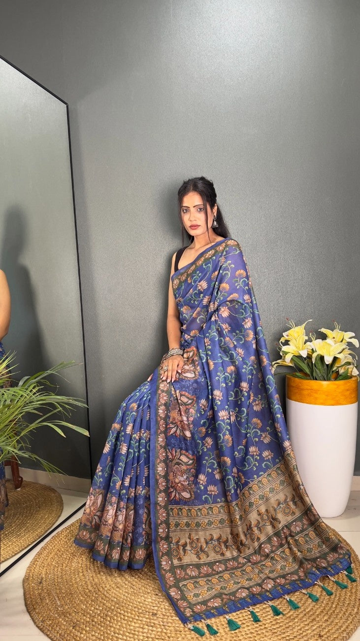 Premium Hand-Crafted Chanderi Cotton Saree