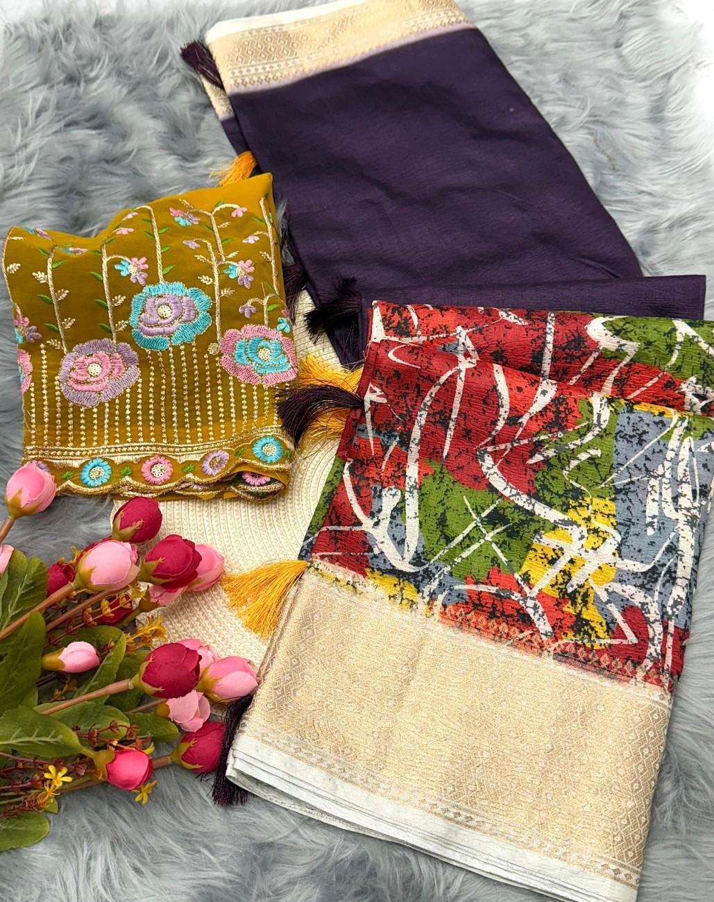 Premium Dola Crush Silk Saree