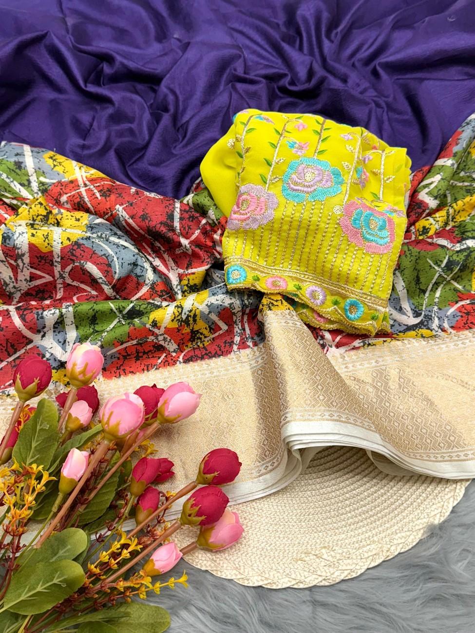Premium Dola Crush Silk Saree