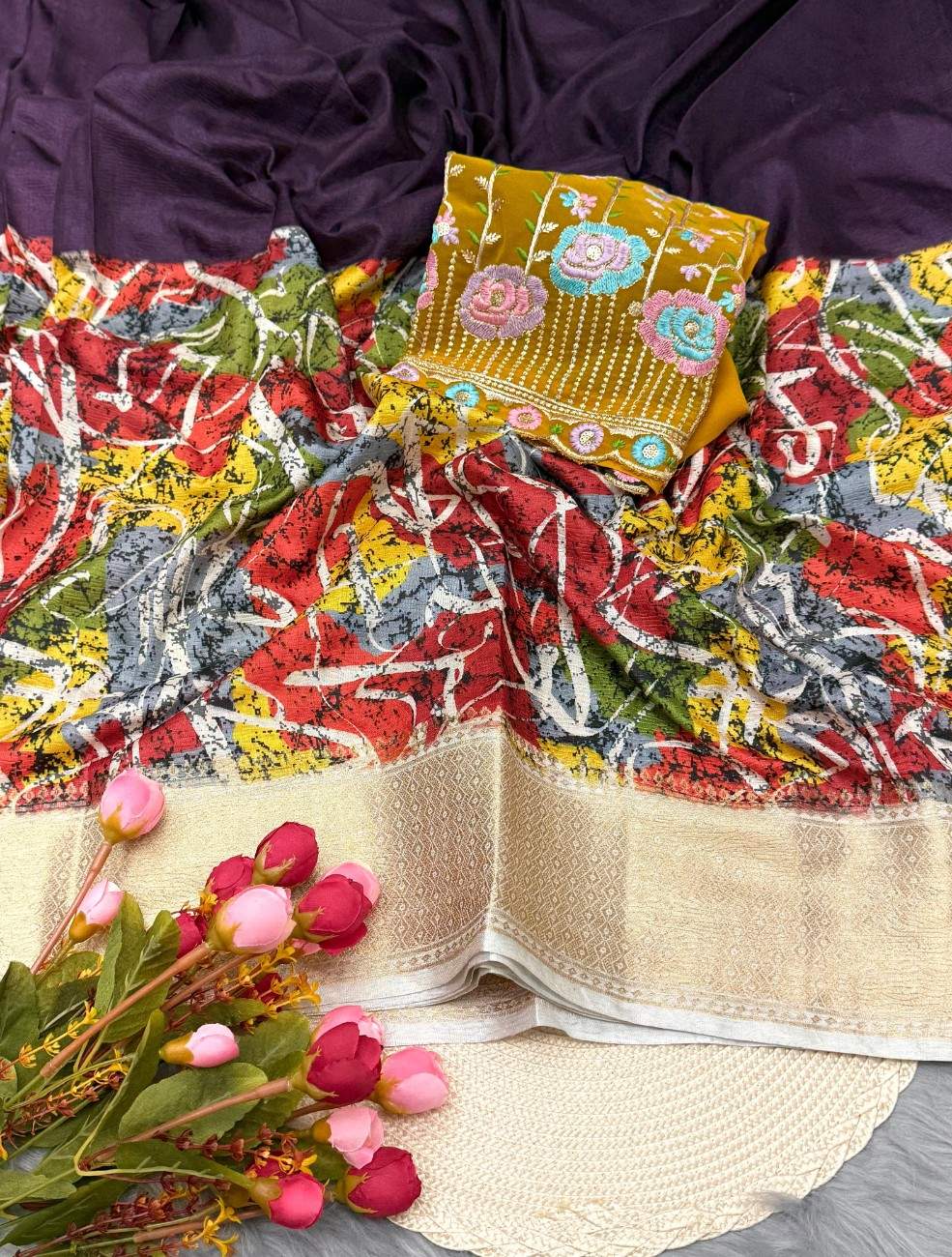 Premium Dola Crush Silk Saree