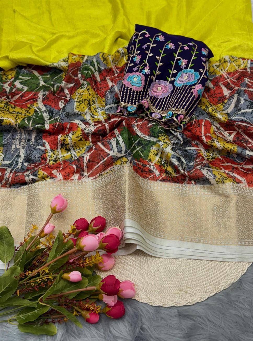 Premium Dola Crush Silk Saree