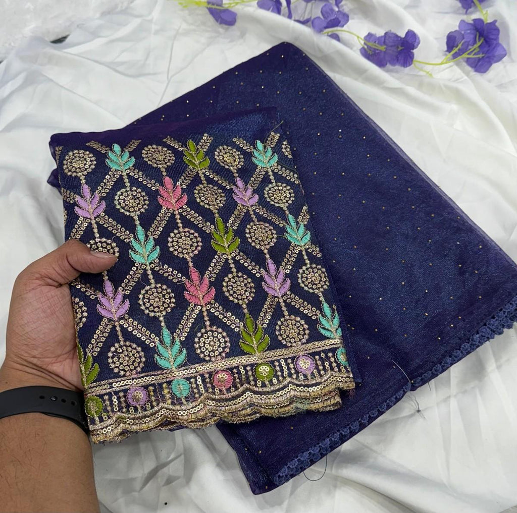 Cranberry Chiffon Saree