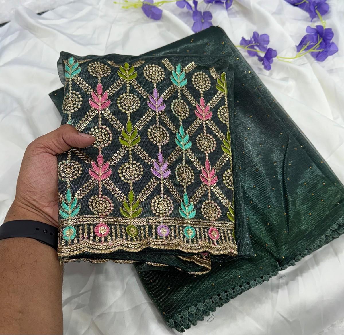 Cranberry Chiffon Saree