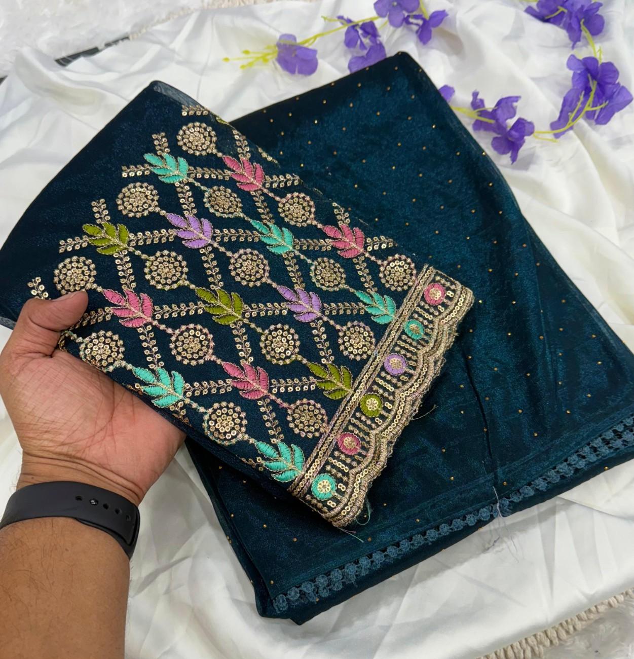 Cranberry Chiffon Saree