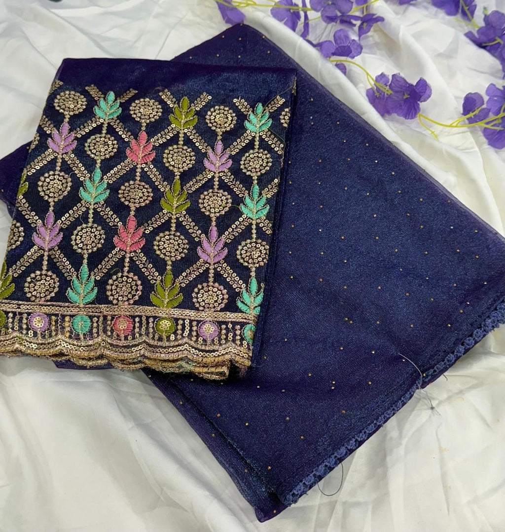 Cranberry Chiffon Saree