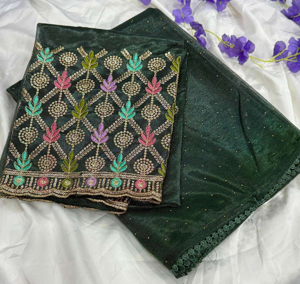 Cranberry Chiffon Saree