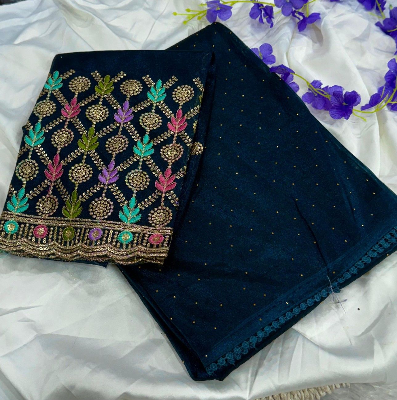 Cranberry Chiffon Saree