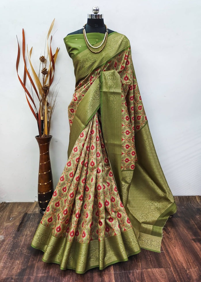 Premium Soft Lichi Silk with digital print