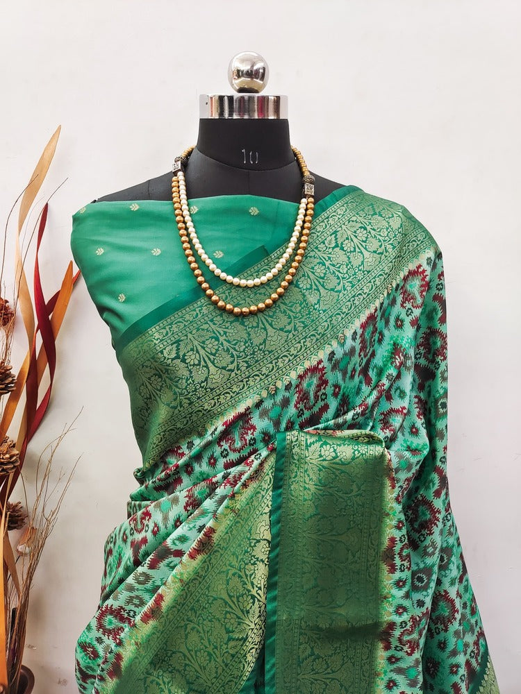 Premium Soft Lichi Silk with digital print