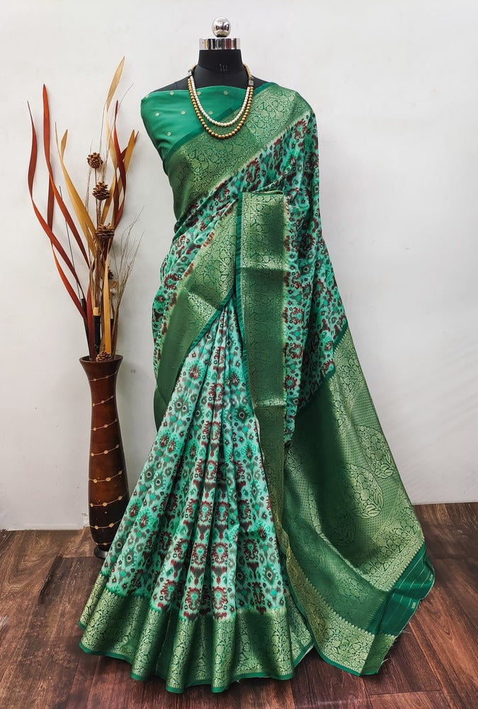 Premium Soft Lichi Silk with digital print