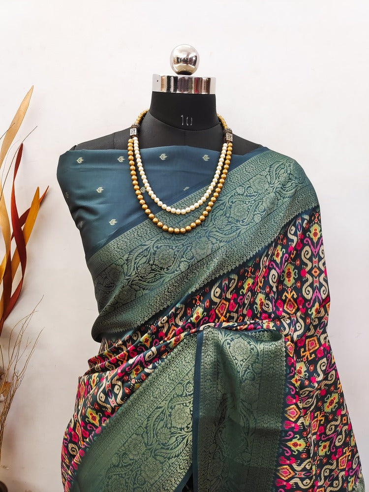 Premium Soft Lichi Silk with digital print